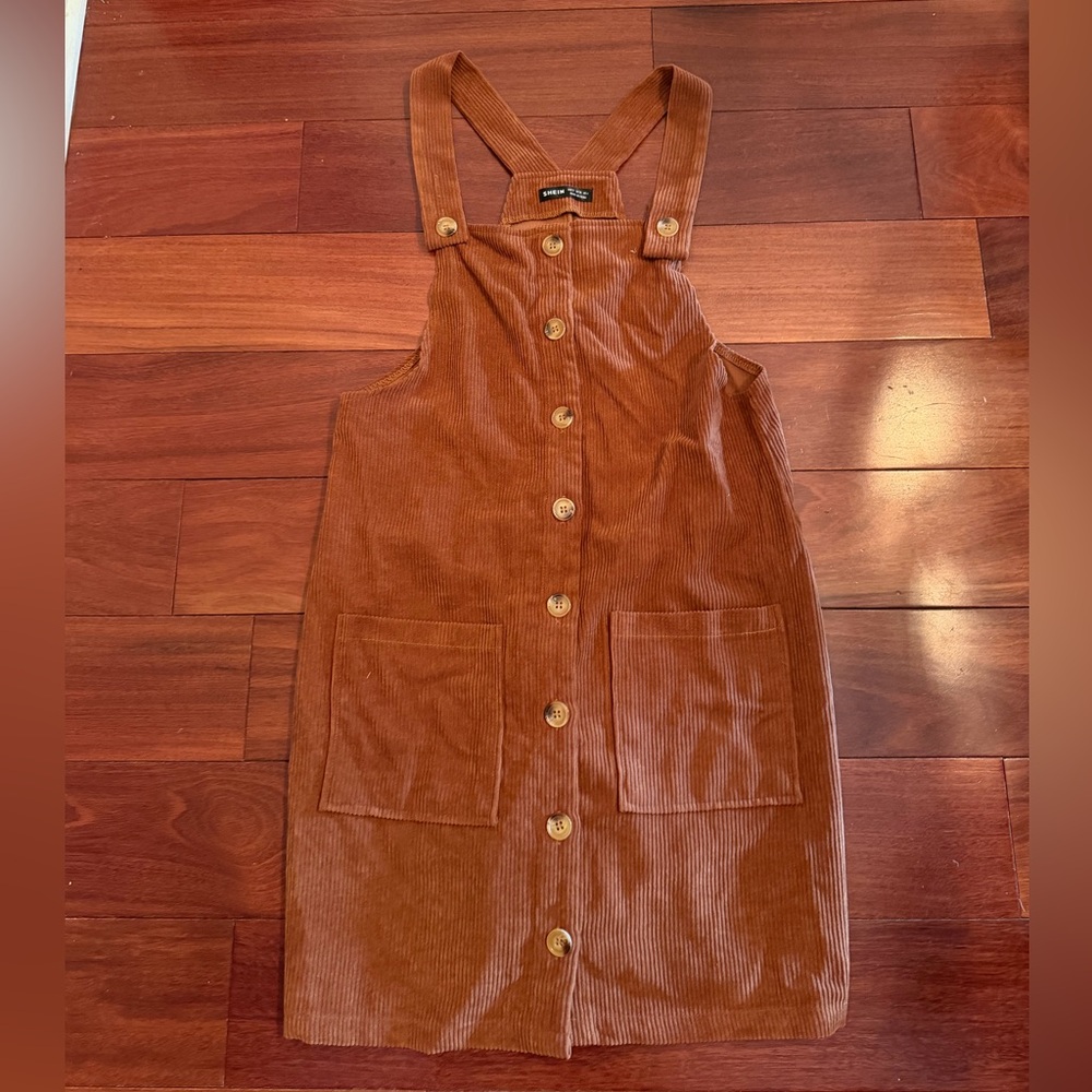 Tan Corduroy Mini Dress